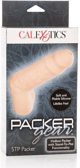 Calexotics Stand-To-Pee Packer Ρεαλιστικό Dildo με Όρχεις Flesh 15.25cm