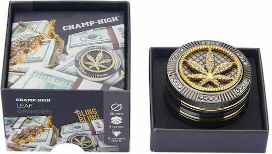 Champ Grinder Bling Leaf 50mm