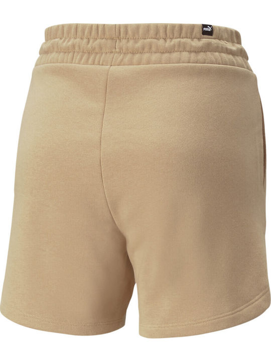 Women's High-waisted Sporty Shorts Beige