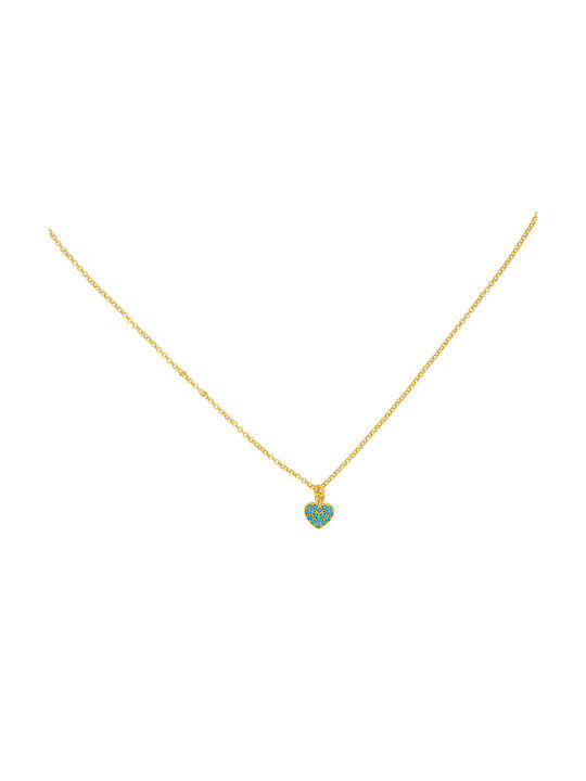 Excite-Fashion Elegant Essence Necklace from Gold Plated Silver with Zircon Silver Series