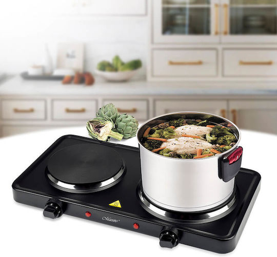 Maestro Countertop Burner Emaille Double Schwarz