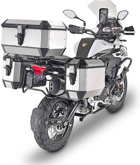 Givi Alaska Trekker Monokey Motorrad-Topcase Aluminium 56lt Silber