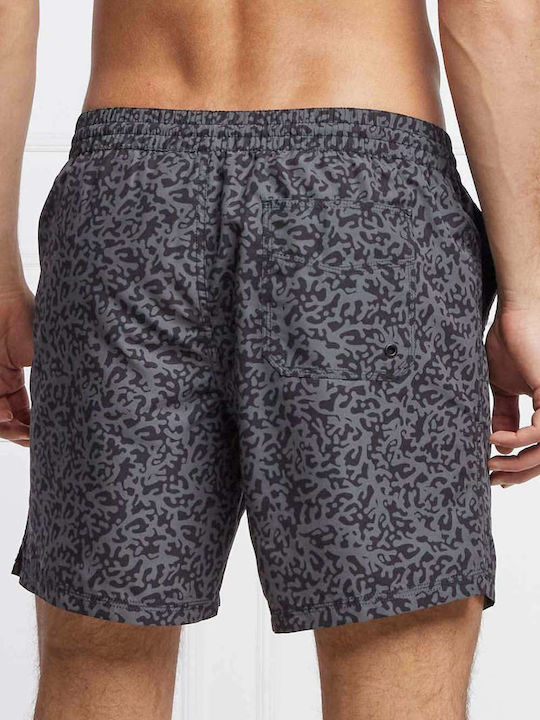 Guess Men's Swimwear Shorts Gray with Patterns