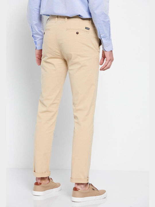 Funky Buddha Men's Trousers Chino in Regular Fit Creme Brulee