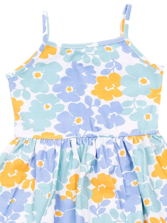 Trax Kids Dress Floral Sleeveless Light Blue