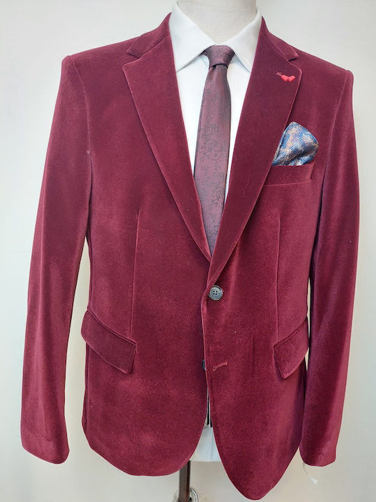 Winter Herrenanzugsjacke Burgundisch