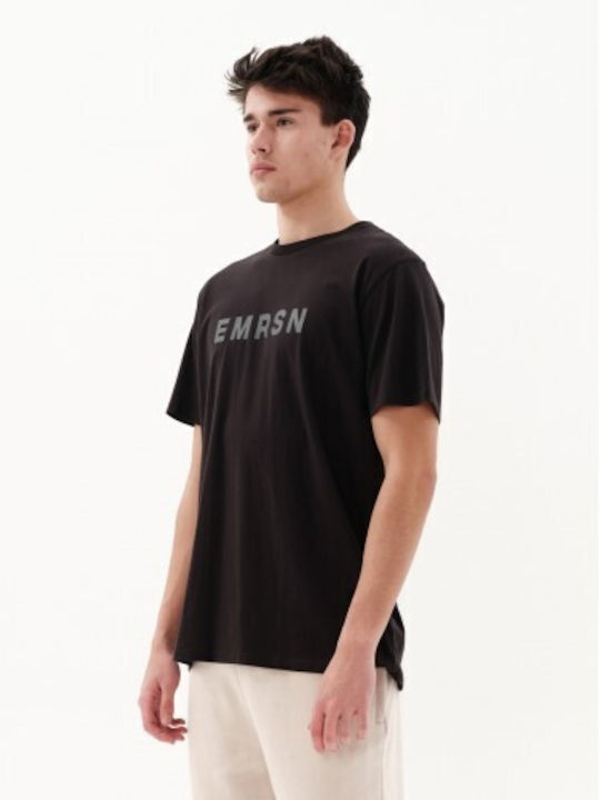 Emerson Ανδρικό T-shirt Μαύρο με Στάμπα