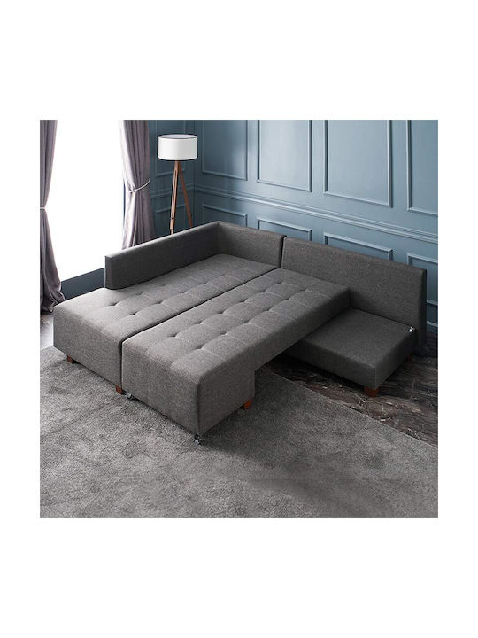 Manama Ecke Sofa mit Bett mit Linke Ecke Anthrazit 280x206x85cm