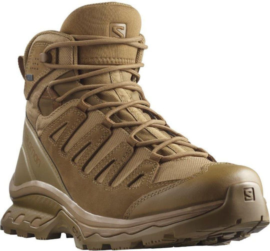 Salomon Cizme Militare Ghete Scurte Quest Prime Forces GTX Cu Membrană Gore-Tex Din Piele Maro