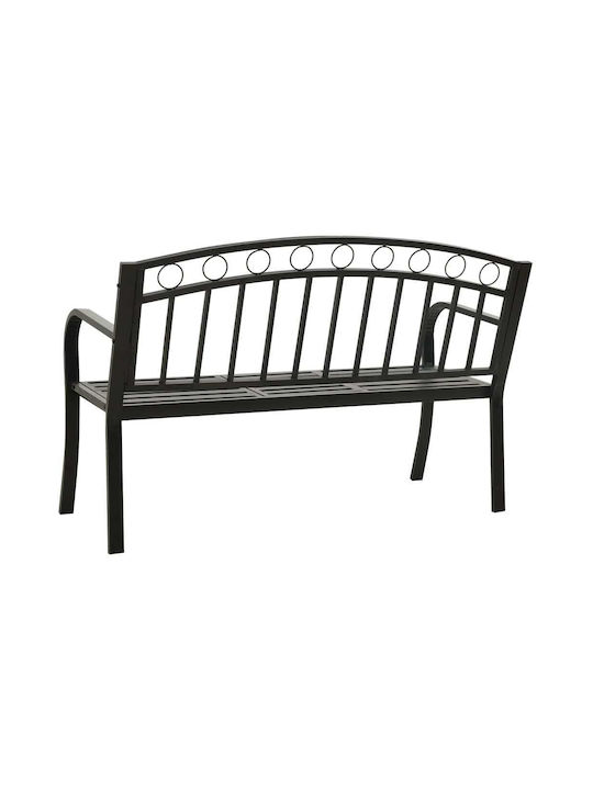 Bench Outdoor Metal Black 120x51x60cm