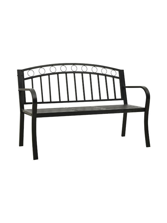 Bench Outdoor Metal Black 120x51x60cm Bench Outdoor Metal Black 120x51x60cm