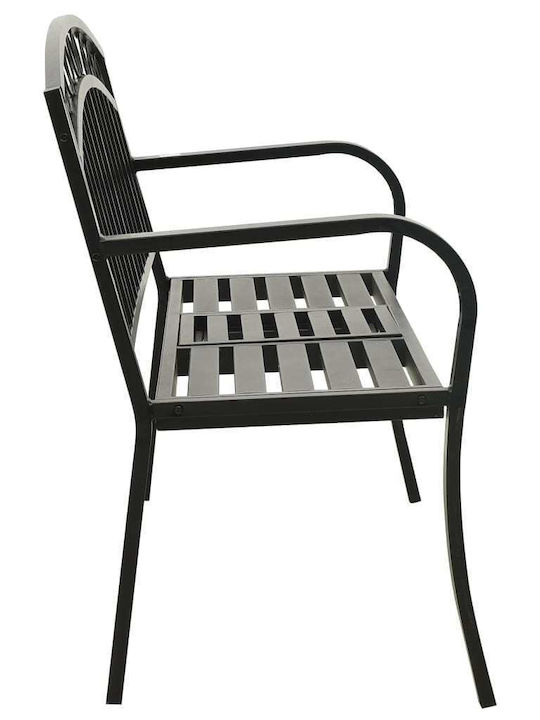 Bench Outdoor Metal Black 120x51x60cm