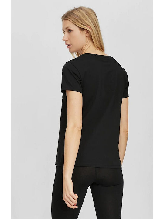 O'neill Damen T-Shirt mit V-Ausschnitt Schwarz