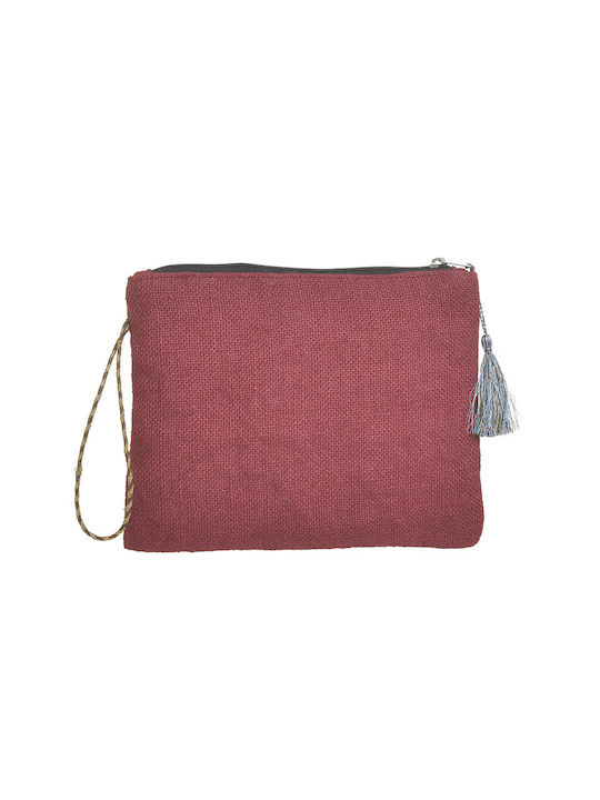 Inart Damen Umschlagtasche Burgundisch