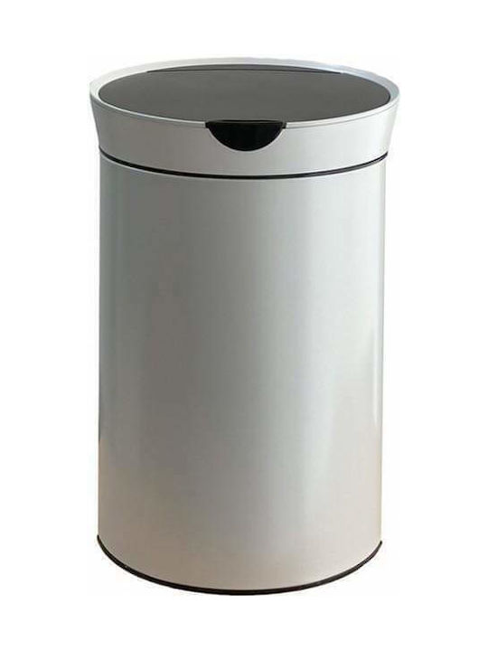 Ecosales Linea Conical EAD106801W Metallic White Waste Bin 10lt