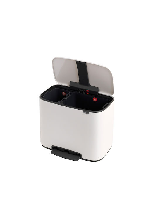Brabantia Bo Waste Bin Recycling with Pedal White 34lt 1pcs