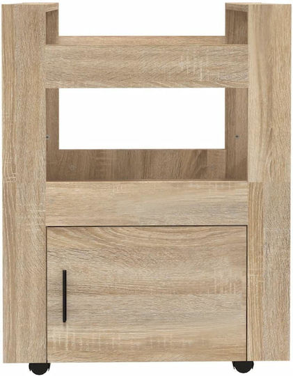 vidaXL Τρόλεϊ Κουζίνας Ξύλινο 3 Θέσεων Μπεζ 60x45x80cm