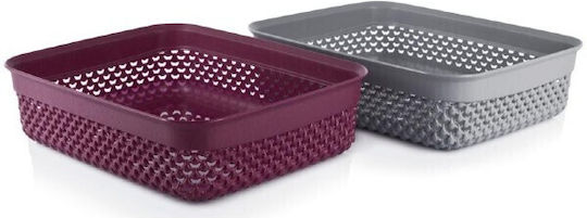 Viosarp Καλάθι Αποθήκευσης Πλαστικό Γκρι 1lt Viosarp Καλάθι Αποθήκευσης Πλαστικό Γκρι 1lt