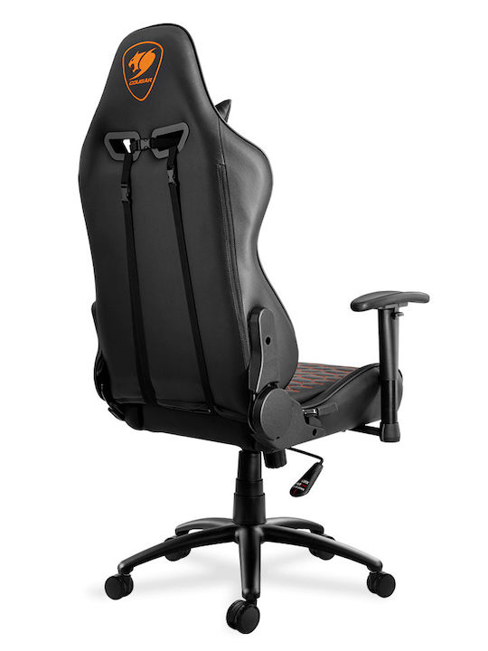 Cougar Outrider Black Καρέκλα Gaming Δερματίνης με Ρυθμιζόμενα Μπράτσα Μαύρη