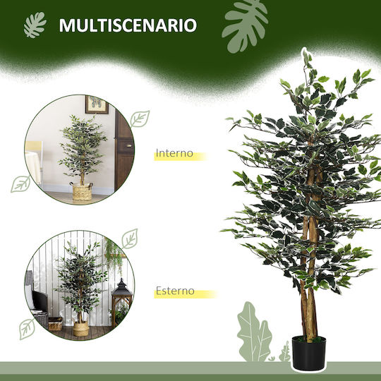 Изкуствено растение в саксия Green 130см HomCom