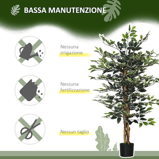 Изкуствено растение в саксия Green 130см HomCom