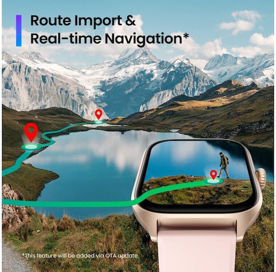 Amazfit GTS 4 Aluminium 43mm Wasserdicht Smartwatch mit Pulsmesser (Infinite Black)