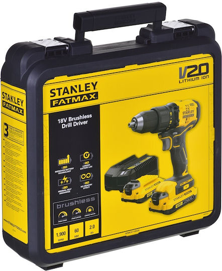 Stanley SFMCD710D2K Mașină De Găurit Cu Baterie 18V 2x2Ah