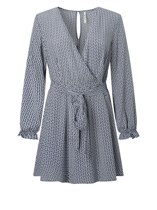 Pepe Jeans Ailish Mini Kleid Wickel Gray