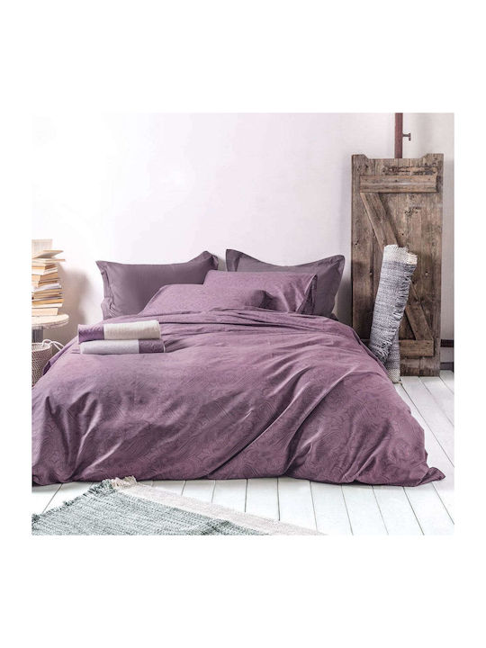 Rythmos Sheet Sets Queen with Elastic 165x205+29cm. Charisma Purple 4pcs