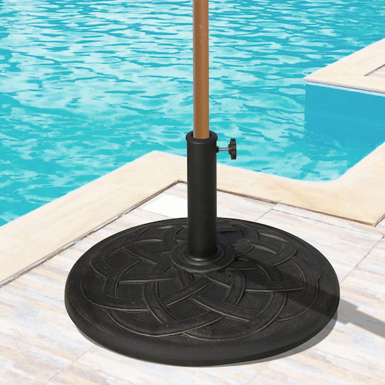 Outsunny Umbrella Stand made of Metal in Black Color 54.5x54.5cm
