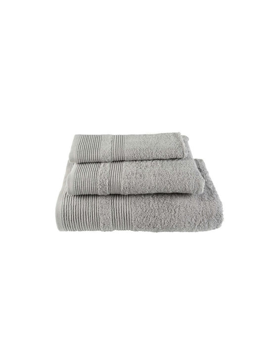 Kipper Πετσέτα Προσώπου Excellence 50x90εκ. Ice Grey Βάρους 600gr/m²