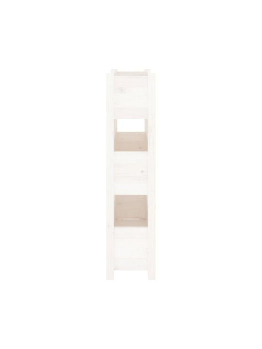 vidaXL Planter Box Lemn Alb 77x25x104.5cm.