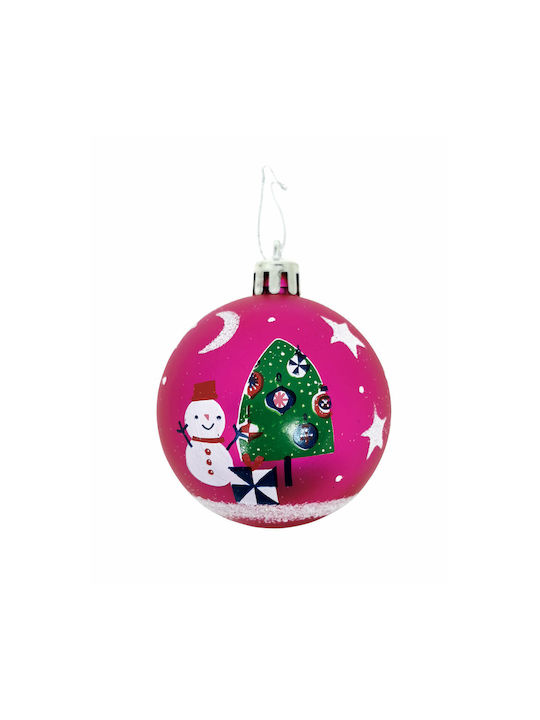 Peppa Pig Christmas Plastic Ball Ornament Pink 8cm 6pcs