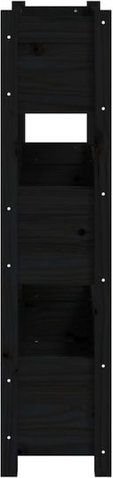 vidaXL Ζαρντινιέρα Ξύλινη Μαύρη 77x25x104.5εκ.