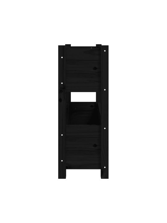 vidaXL Planter Box Lemn Negru 77x25x66cm.