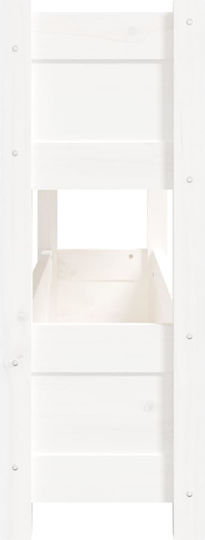 vidaXL Ζαρντινιέρα Ξύλινη Λευκή 112x25x66εκ.