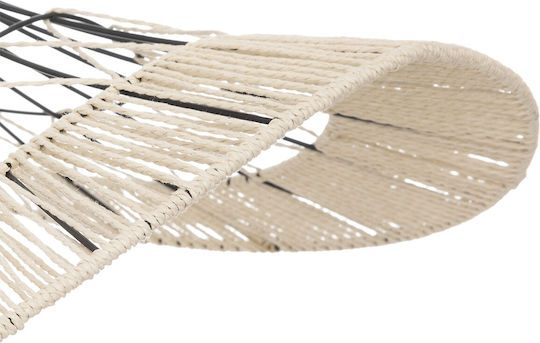 A-S Cosy Reglabil Lustră Negru cu frânghie pentru Dulie E27 80cm.