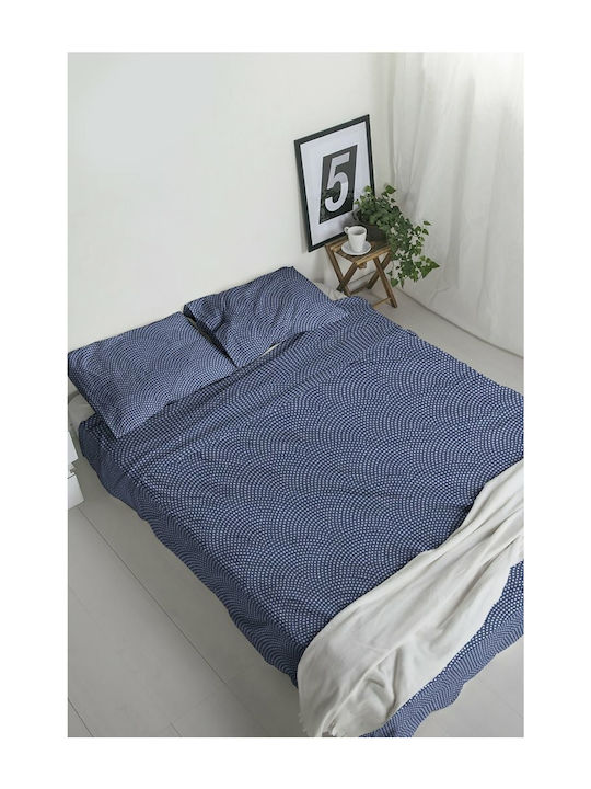Kentia Milan Σετ Κουβερλί Μονό από Πολυεστέρα 221 Μπλε 160x240cm 2τμχ
