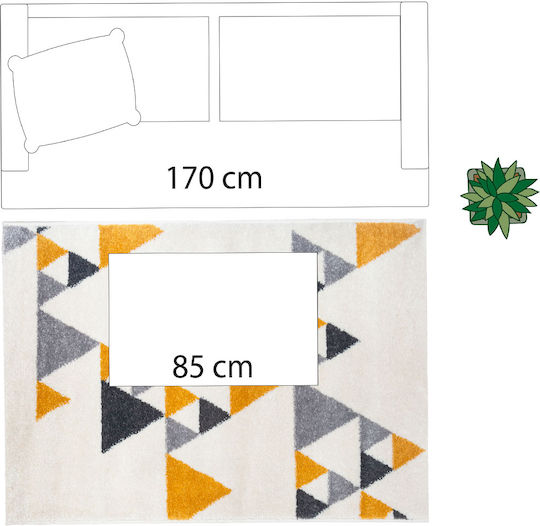 A-S Ilan Covor Rectangular Alb