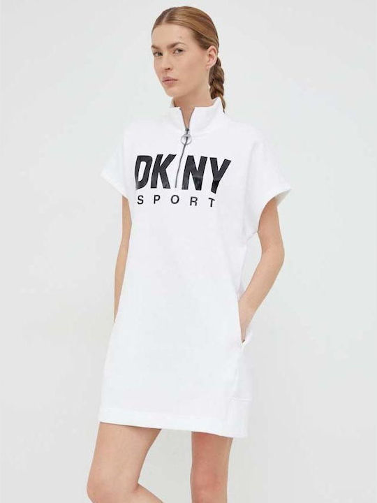 DKNY Sommer Mini Kleid Weiß