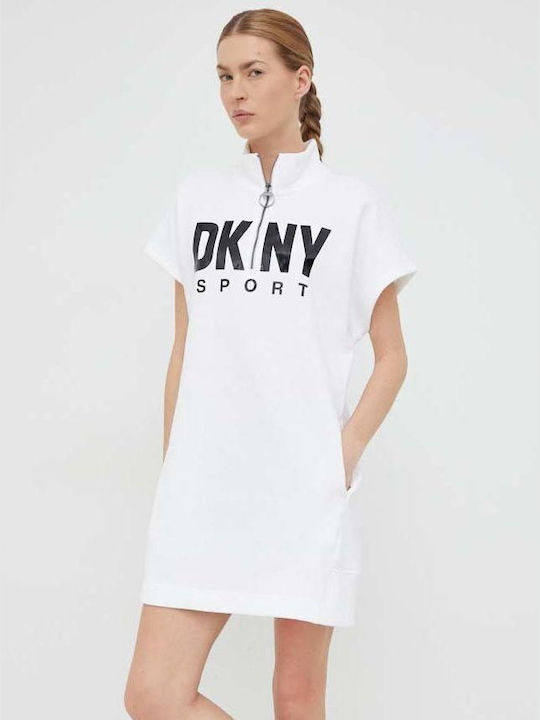 DKNY Rochii de vară pentru femei Mini Rochie Alb