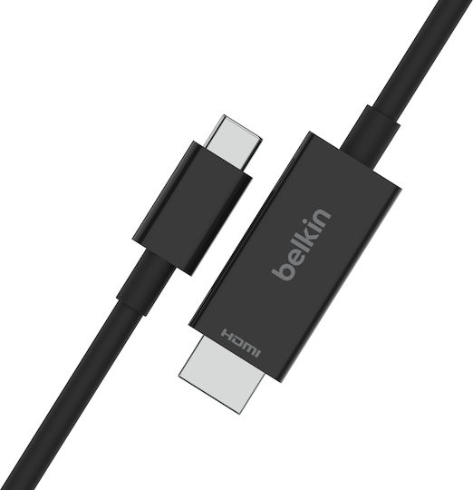 Belkin HDMI 2.1 Ultra High Speed 48Gbps 4K 120Hz HDR VRR Cable HDMI Male - USB-C Male 2m Black