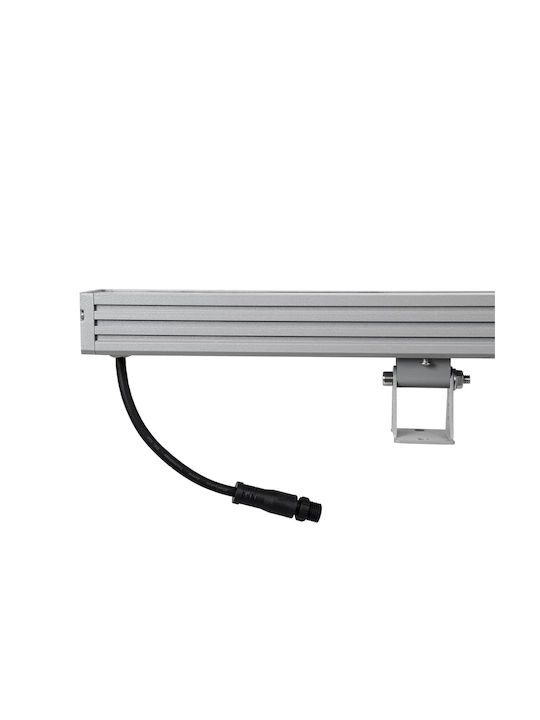 GloboStar Javia Outdoor Floor Lamp LED Wall Washer 48W with Natural White Light IP67 Gray