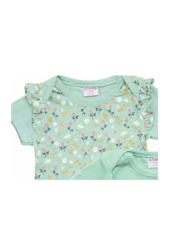 Funky Baby Bodysuit Underwear Set Short-Sleeved Green