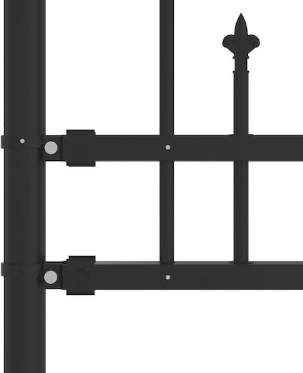 vidaXL Metallzäune mit Speeren in Schwarz Farbe 1.15x2.4m