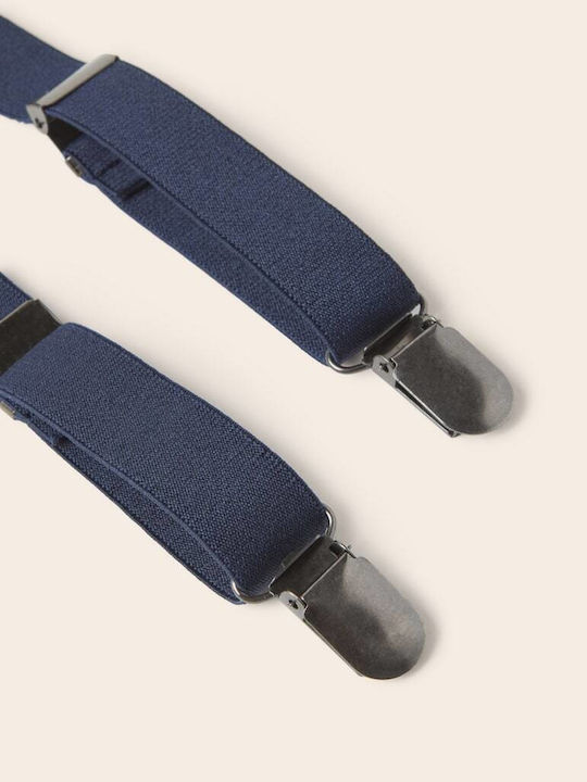Mayoral Kids Suspenders with 3 Clips Navy Blue