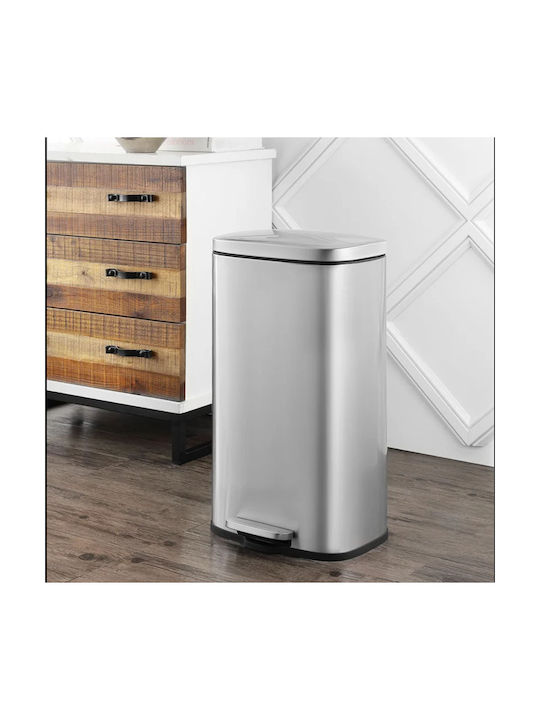 Vesta Waste Bin Waste made of Stainless Steel with Pedal Silver 50lt 1pcs