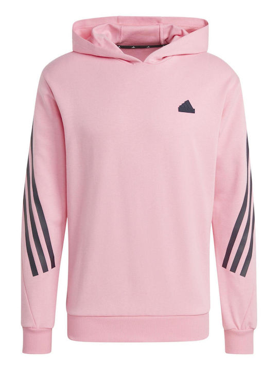 Sportswear Men's Sweatshirt with Hood & Pockets Pink