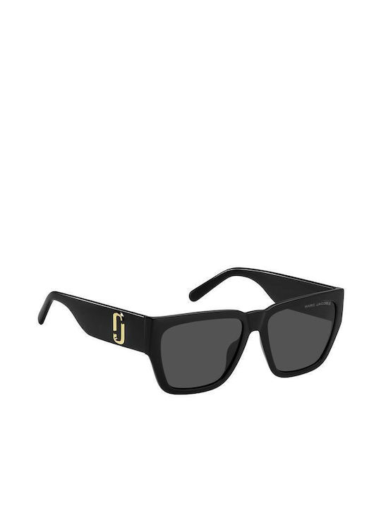 Marc Jacobs Women's Sunglasses with Black Plastic Frame and Black Gradient Lens MARC 646/S 807/IR