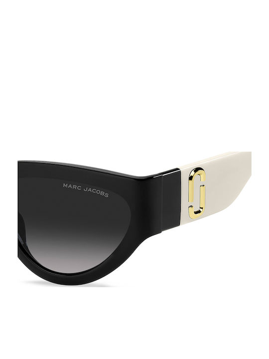 Marc Jacobs Women's Sunglasses with Black Plastic Frame and Gray Gradient Lens MARC 645/S 80S/9O
